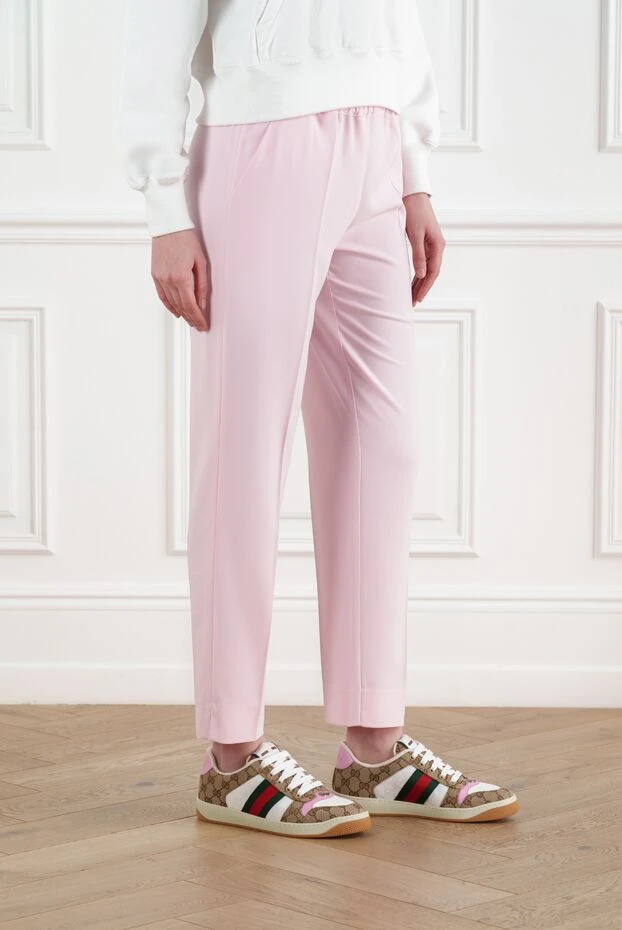 D.Exterior women's pink classic trousers with elastic 186505 - photo 3