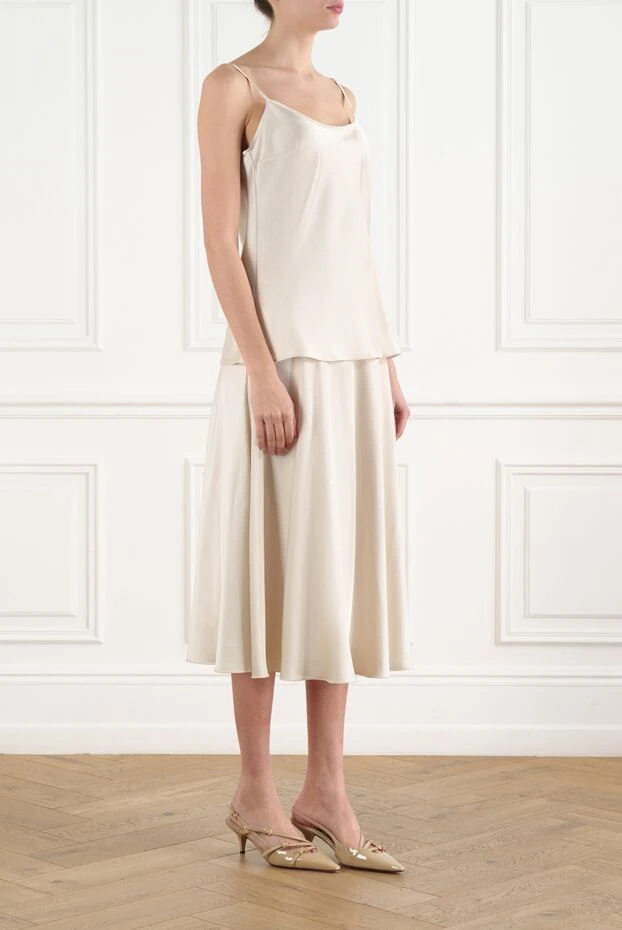 D.Exterior light suit with an off-shoulder skirt, beige 186514 - photo 3