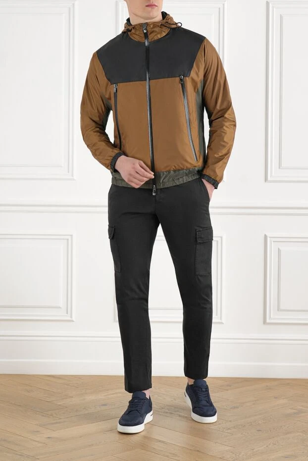 Corneliani men's brown jacket with contrasting inserts with zippers 186526 - photo 2