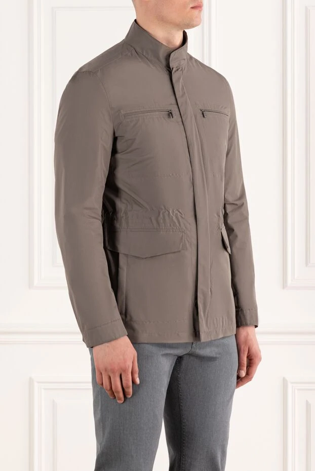 Corneliani men's brown jacket with stand-up collar 186527 - photo 3