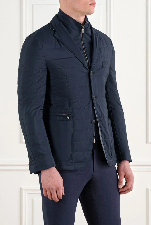 Corneliani men's blue quilted jacket 186535 - photo 3