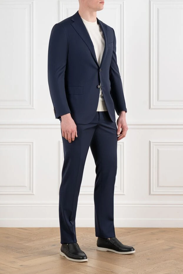 Corneliani dark blue wool suit 186544 - photo 3