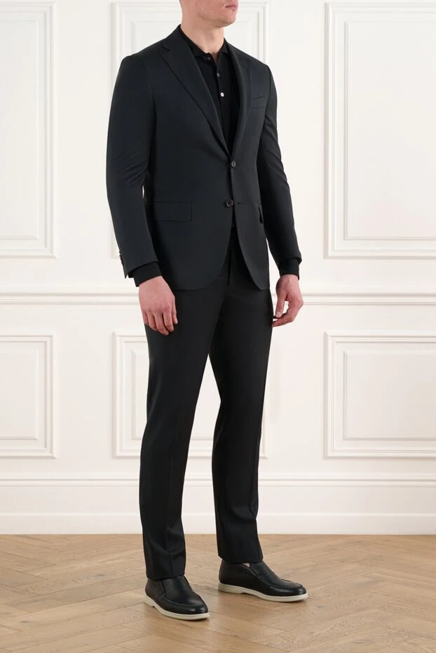 Corneliani classic black men's wool suit 186550 - photo 3