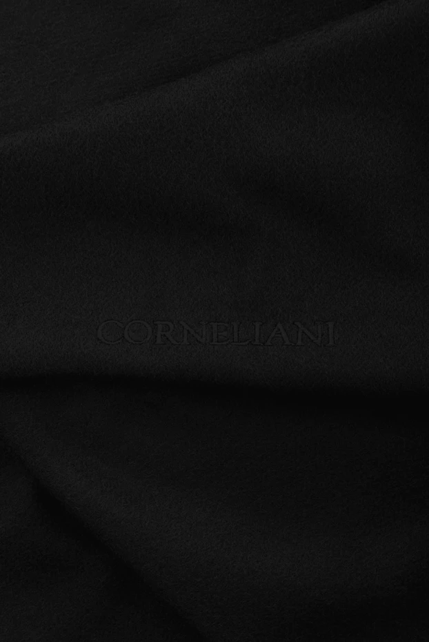 Corneliani black men's cashmere scarf with fringe 186581 - photo 3