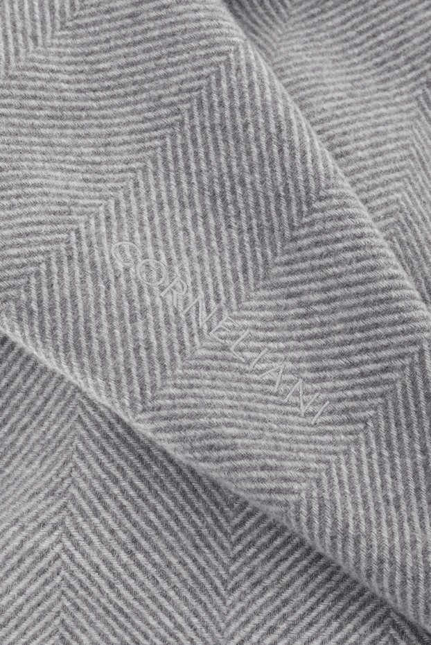 Corneliani gray men's cashmere knitted scarf with fringe 186582 - photo 3