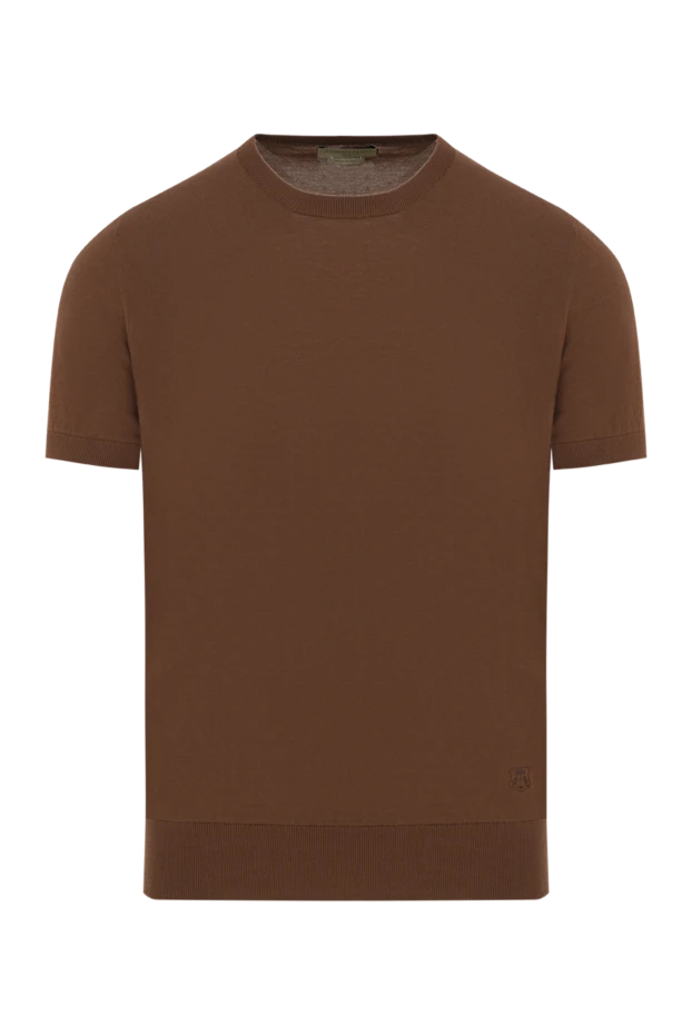 Corneliani brown short sleeve cotton jumper thin 195774 - photo 1