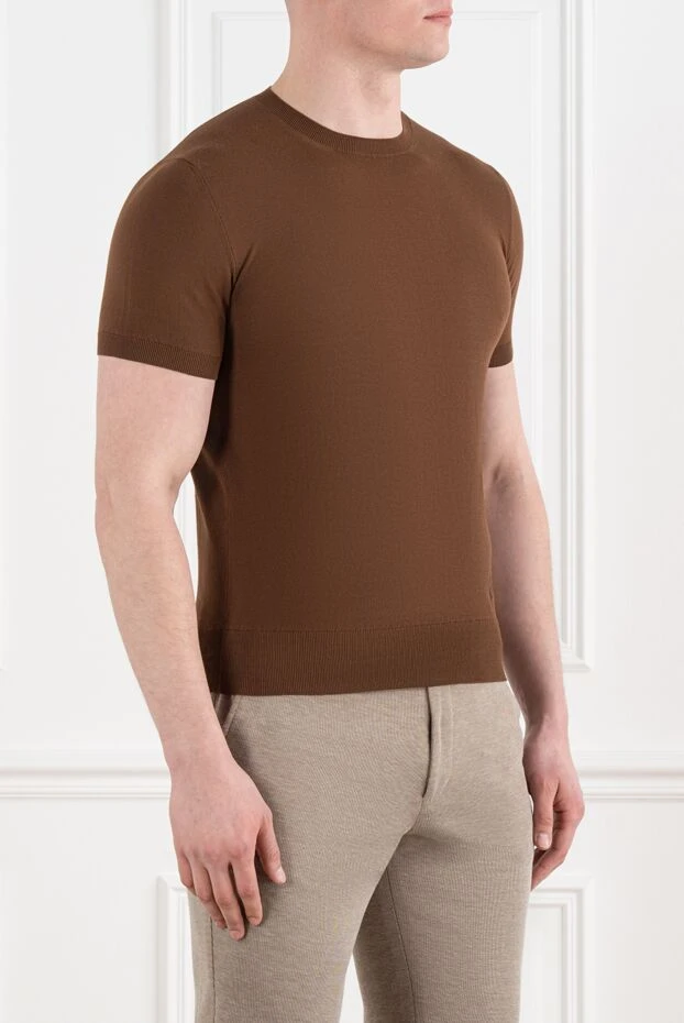 Corneliani brown short sleeve cotton jumper thin 195774 - photo 3