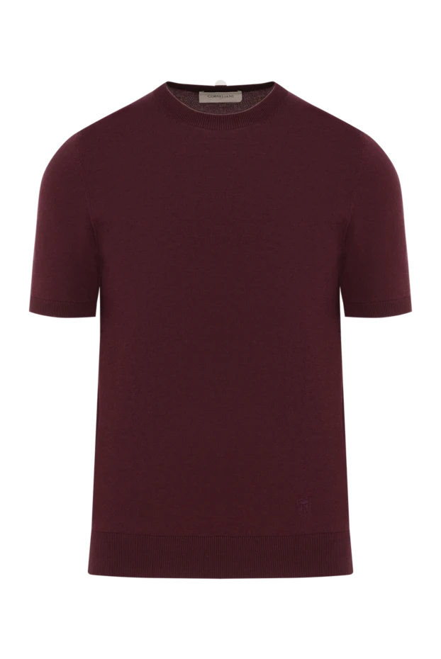 Corneliani warm jumper with short sleeves burgundy for men 195787 - photo 1