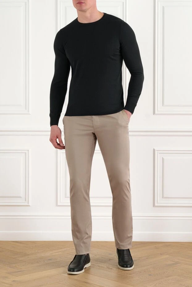 Corneliani classic men's black cotton jumper (markdown) 197794 - photo 2