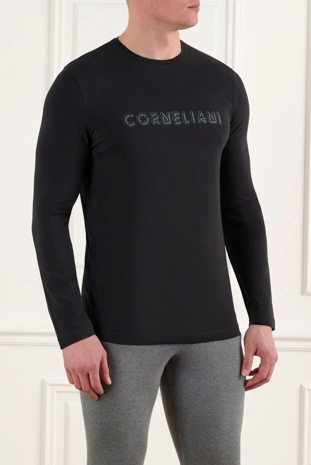 Corneliani черный мужской свитшот из хлопка 186629 - фото 3