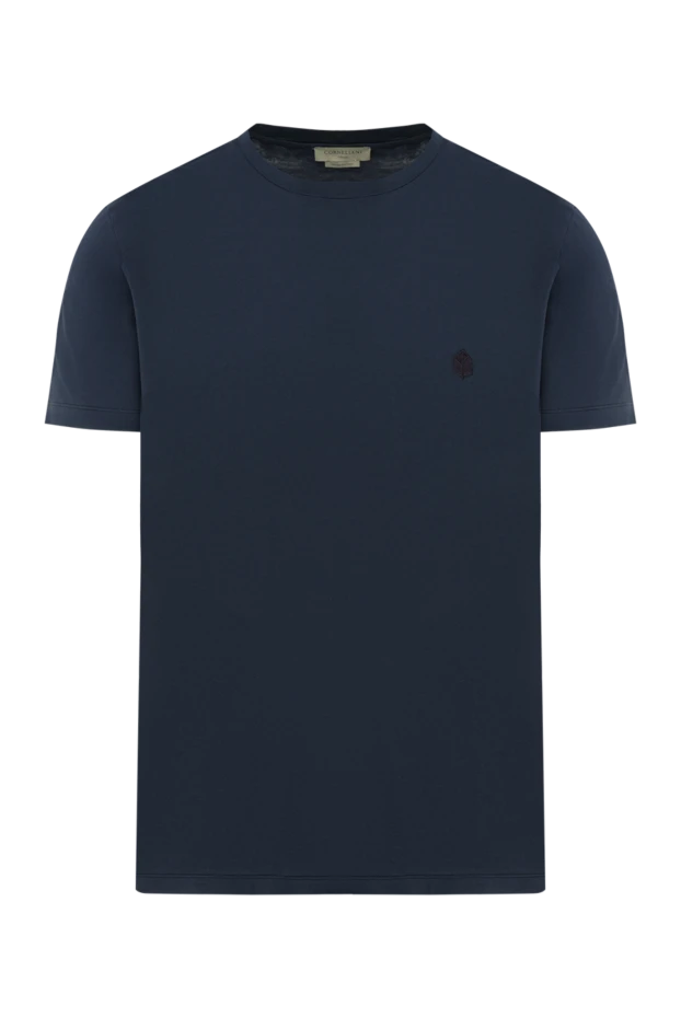 Corneliani blue cotton t-shirt with logo (markdown) 197974 - photo 1