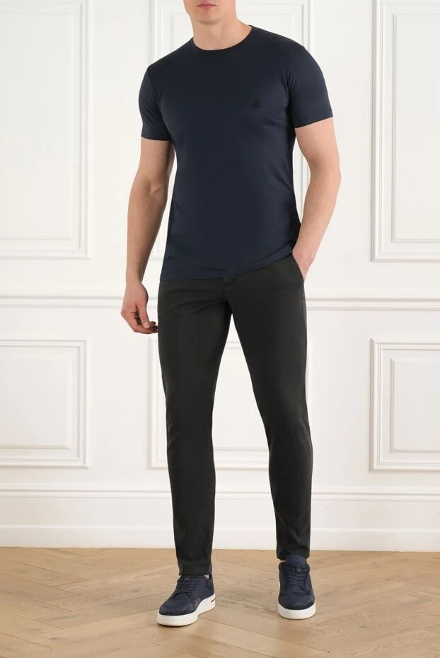 Corneliani blue cotton t-shirt with logo (markdown) 197974 - photo 2