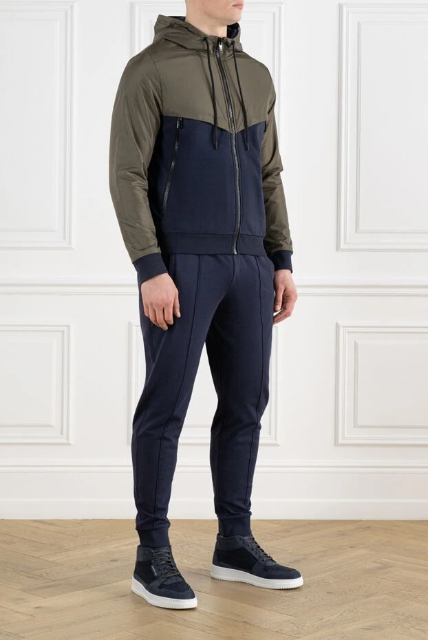 Corneliani спортивный костюм мужской двухцветный с капюшоном 186637 - фото 3