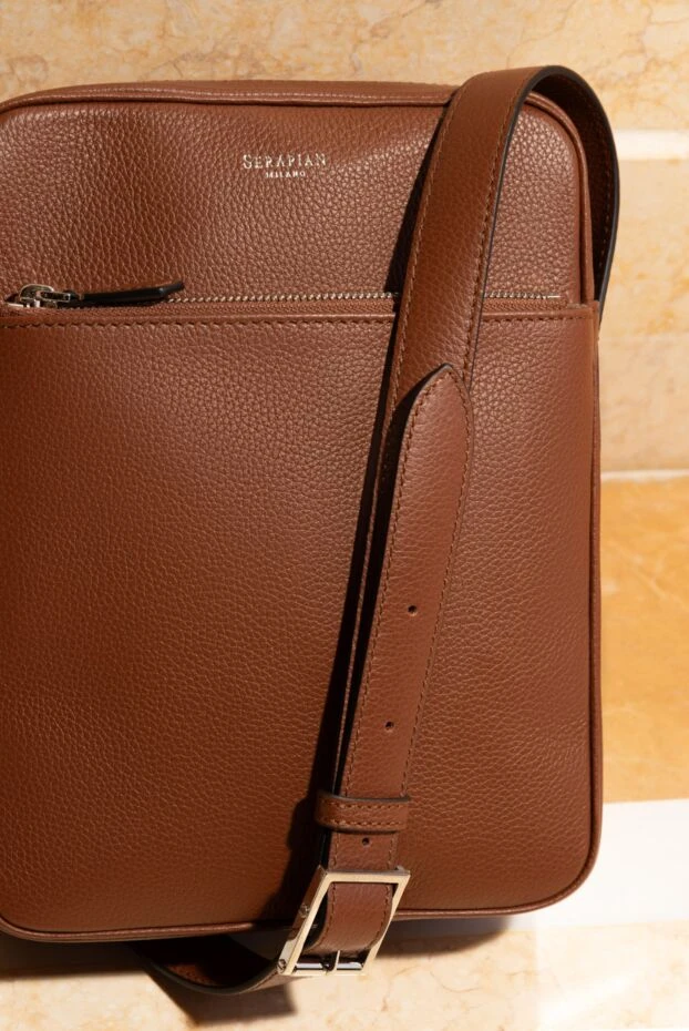 Serapian north south messenger bag in cachemire leather 186668 - photo 2