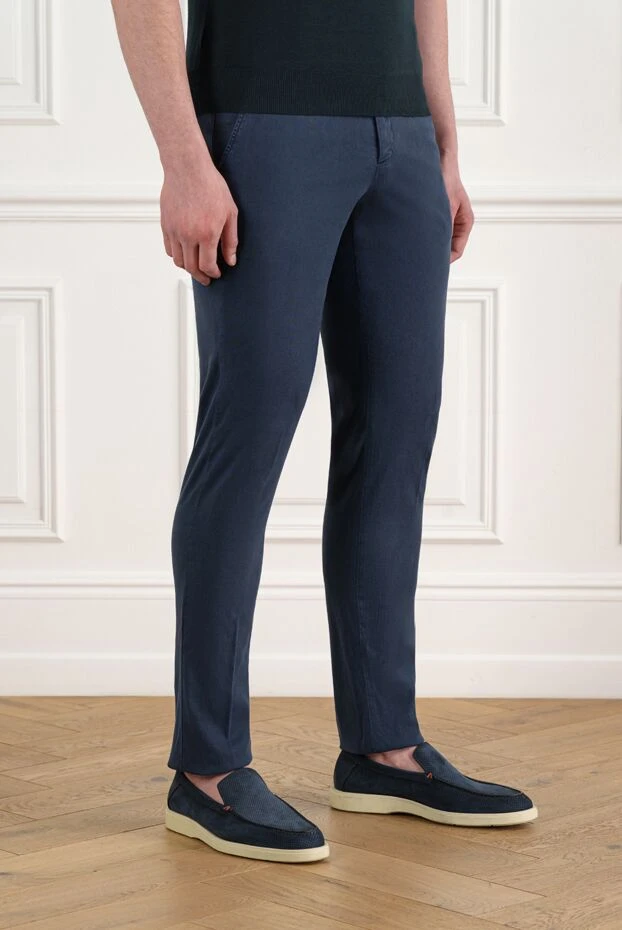 Cesare di Napoli men's blue combined trousers 186675 - photo 3