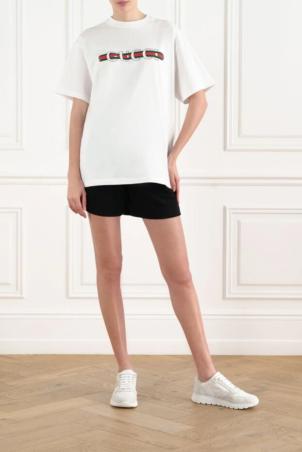 Gucci white cotton t-shirt with logo 186684 - photo 2