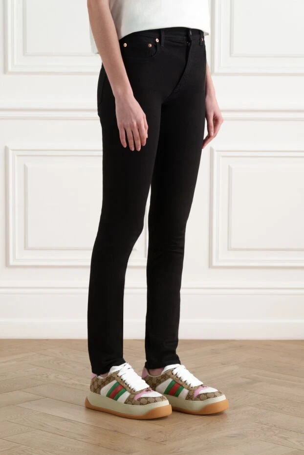 Gucci women's black cotton jeans 186692 - photo 3