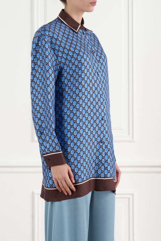 Gucci women's silk shirt with gg shadow 186702 - photo 3