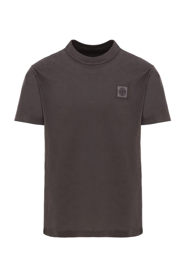 Stone Island синя футболка з бавовняного трикотажу з логотипом 186720 - фото 1