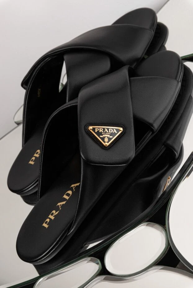 Prada soft nappa leather slides with logo 186730 - photo 2