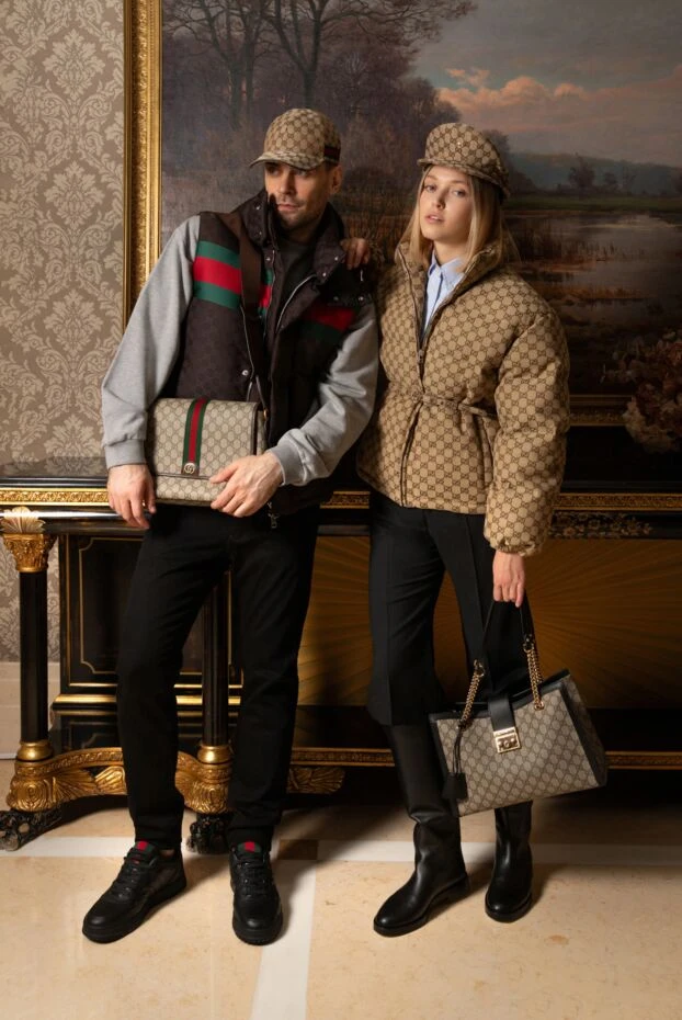 Gucci men's sneakers re-web in black leather 186734 - photo 2