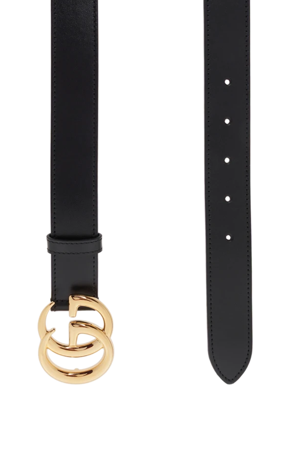Gucci gg marmont belt with shiny buckle men's black 186750 - photo 3