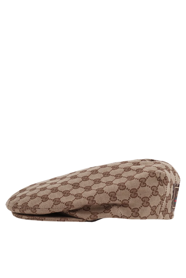 Gucci men's cap gg canvas flat cap beige 186756 - photo 3