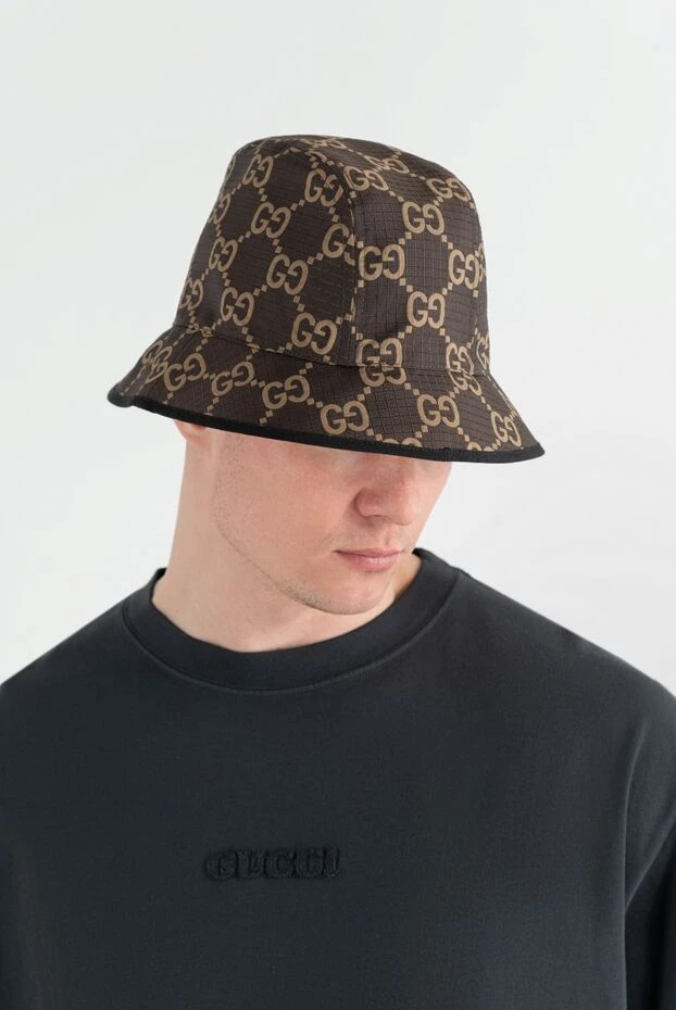 Gucci panama gg ripstop brown men's 186757 - photo 2