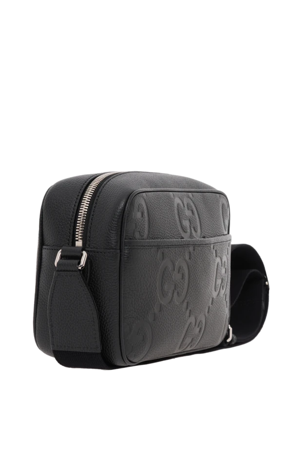 Gucci men's stylish leather bag with a shoulder strap and embossed decor 186760 - photo 3