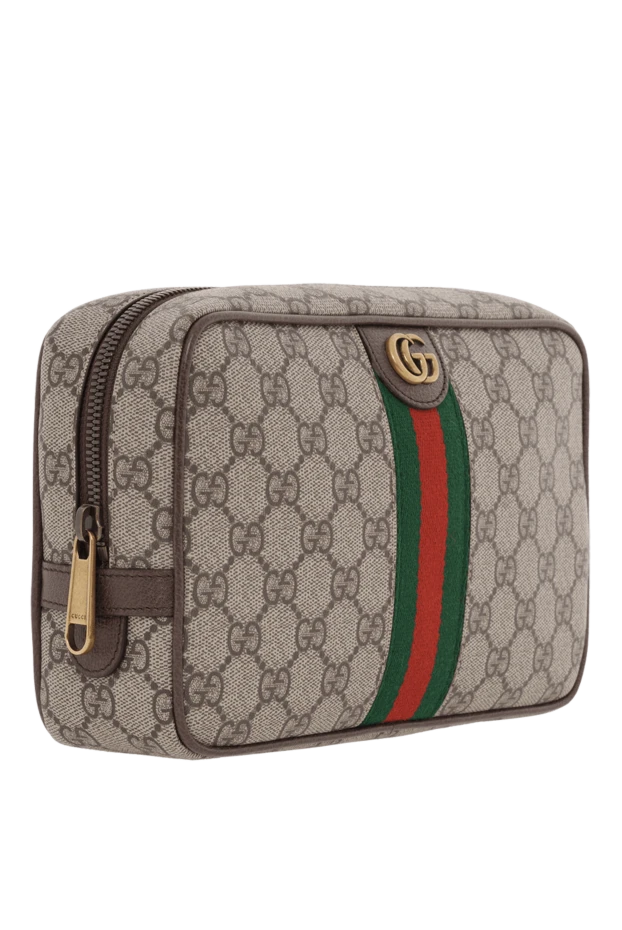 Gucci brown savoy toiletry case with web tape for men 186764 - photo 3