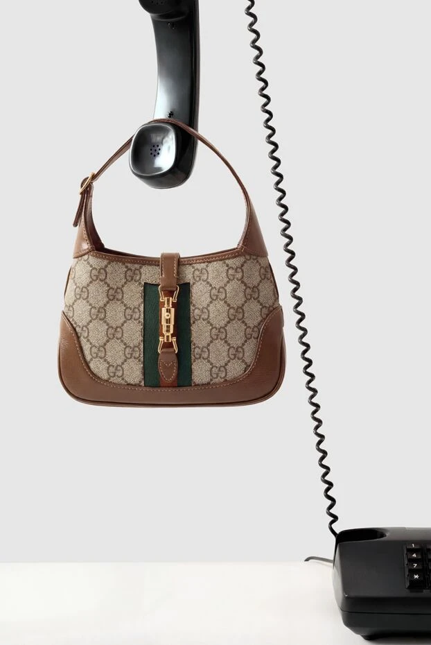 Gucci миниатюрная сумка jackie 1961 в текстиле gg supreme 186765 - фото 2