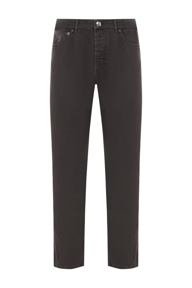 Men's classic cotton jeans, brown