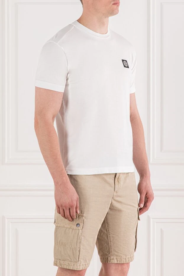 Stone Island базовая футболка из хлопкового трикотажа с эмблемой 186848 - фото 3