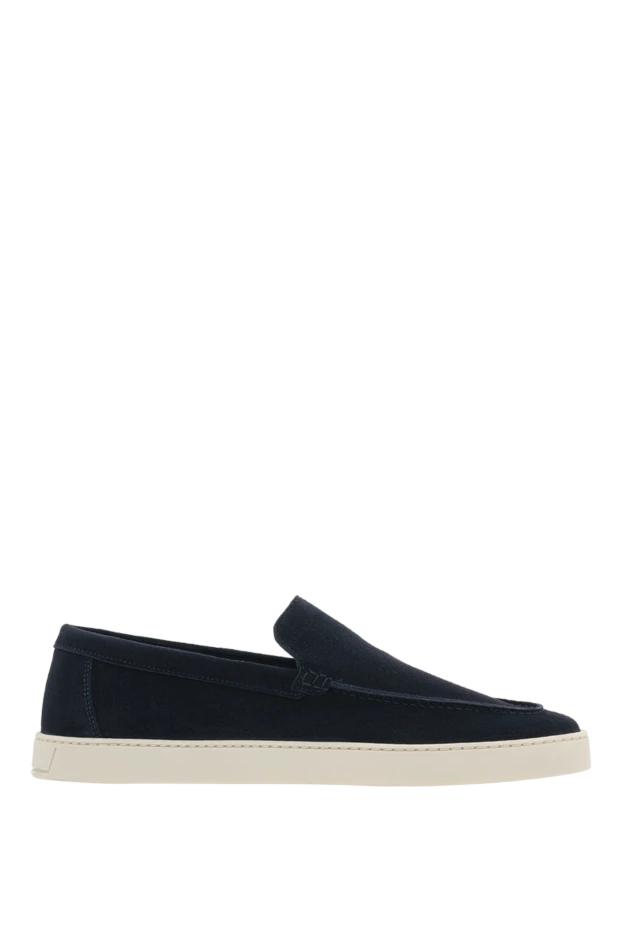 Nubuck summer blue loafers for men - photo 1