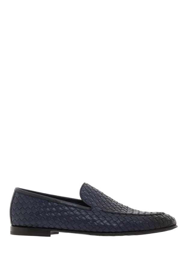 Barrett плетеные лоферы синие мужские из натуральной кожи 186932 - фото 1