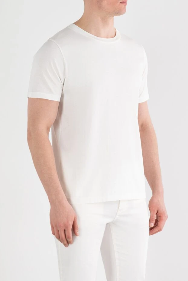 Stone Island футболка с графическим принтом из хлопка мужская белая 186947 - фото 3