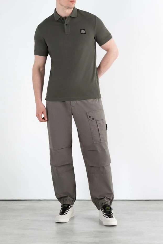 Stone Island мужские брюки коричневые с эластичным поясом 186959 - фото 2