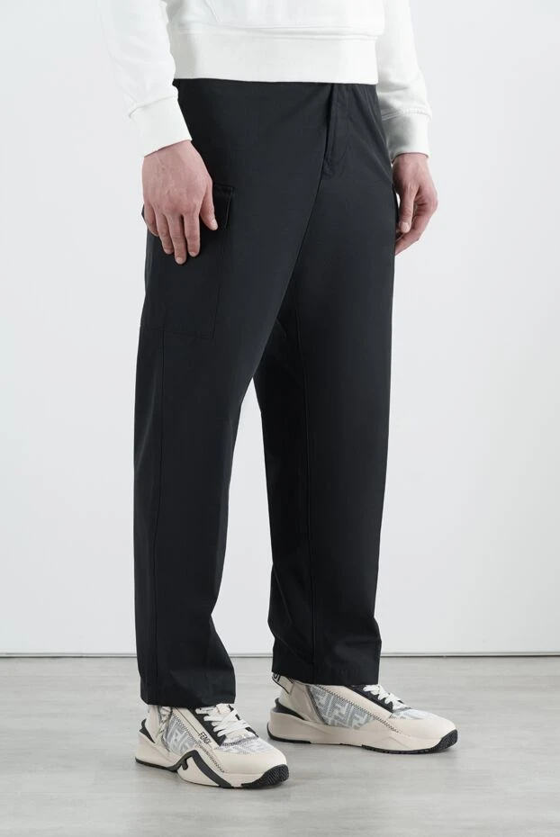 Stone Island мужские брюки черные с эластичным поясом 186961 - фото 3