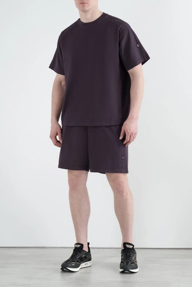 Stone Island фиолетовый прогулочный костюм с шортами из хлопка 186963 - фото 2