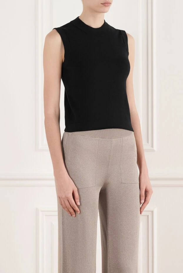 Peserico egyptian cotton compact top black 187012 - photo 3