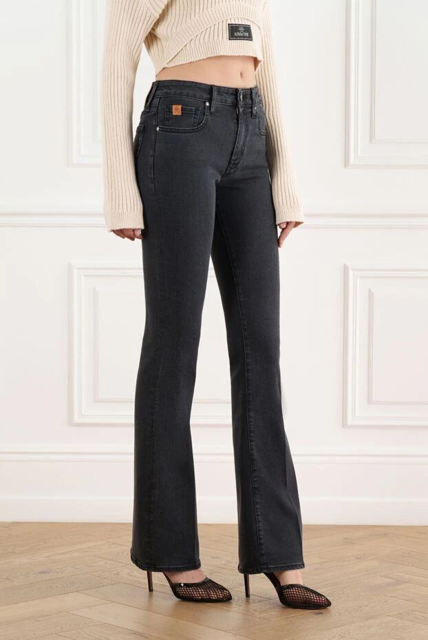 Jacob Cohen gray women's flared jeans with logo 187020 - photo 3