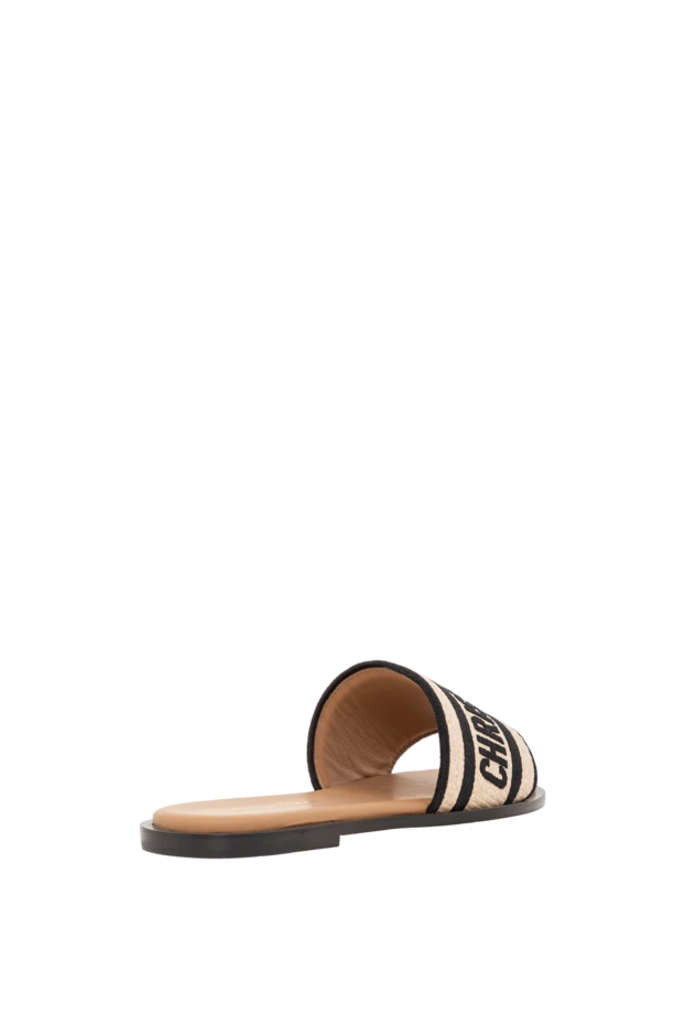 Dior мюли dway из натуральной рафии с фирменной вышивкой 187023 - фото 3