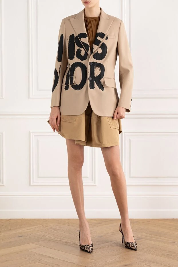 Dior жакет с miss dior граффити бежевый 187061 - фото 2