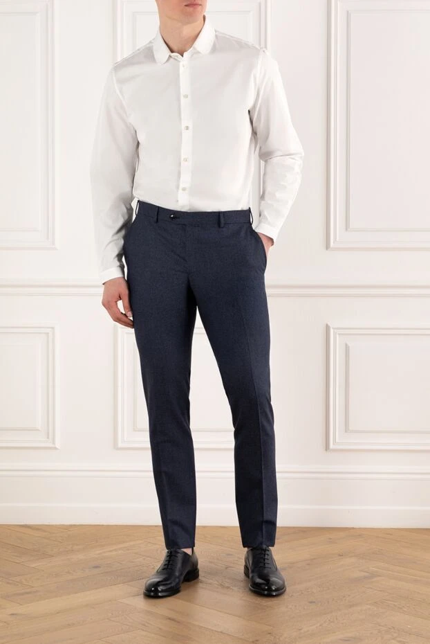 Saint Laurent белая легкая рубашка мужская из хлопка 187117 - фото 2