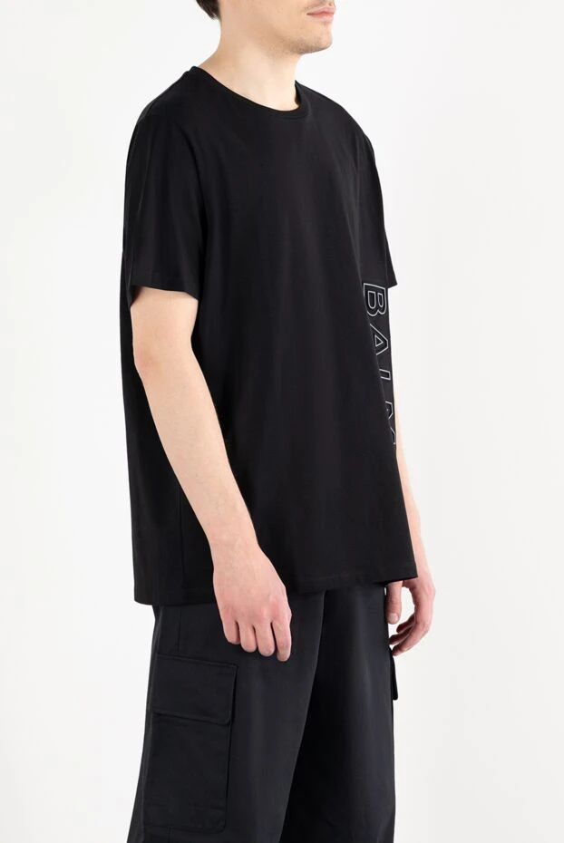 Balmain футболка из хлопка черная мужская с логотипом 187141 - фото 3