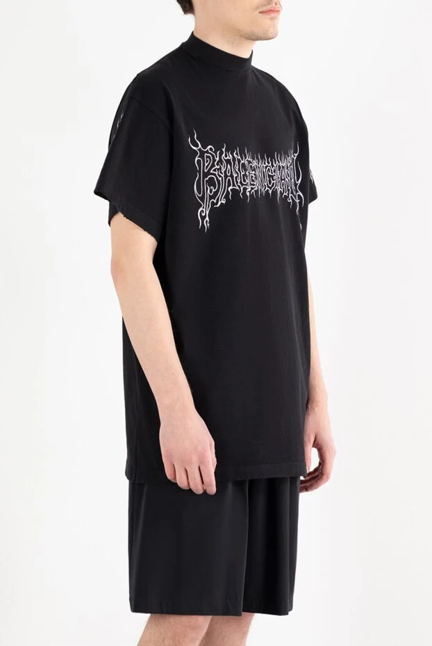Balenciaga darkwave loose fit t-shirt black with logo 187147 - photo 3