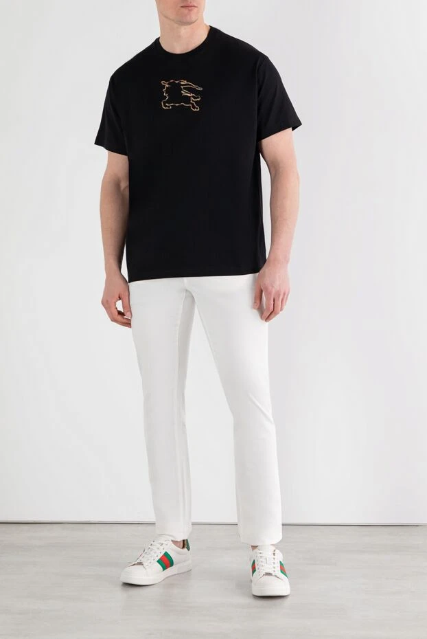 Burberry cotton jersey t-shirt with equestrian knight black 187169 - photo 2