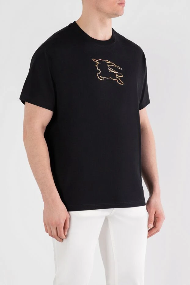 Burberry cotton jersey t-shirt with equestrian knight black 187169 - photo 3