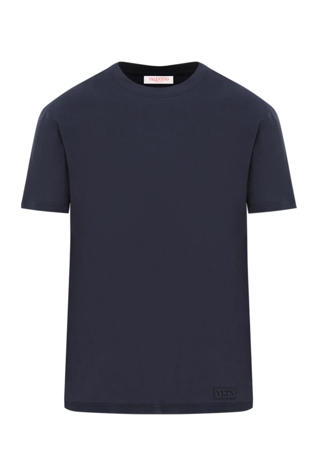 Valentino men's blue cotton t-shirt with vltn logo 195692 - photo 1