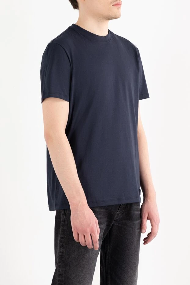Valentino men's blue cotton t-shirt with vltn logo 195692 - photo 3